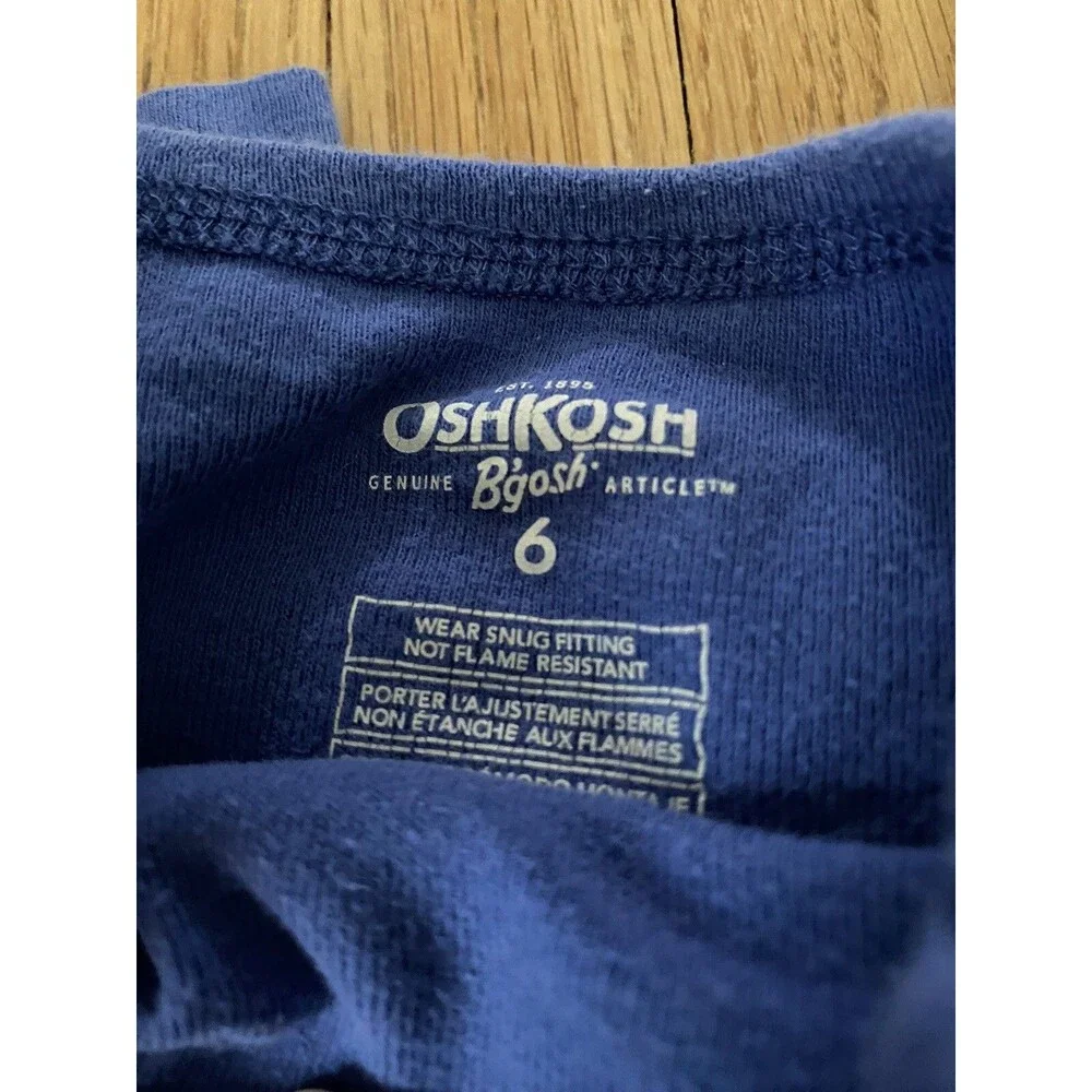 Oshkosh B’gosh Boy Size 6 Two Piece Pajamas Gingerbread Boy Oh Snap! Long Sleeve